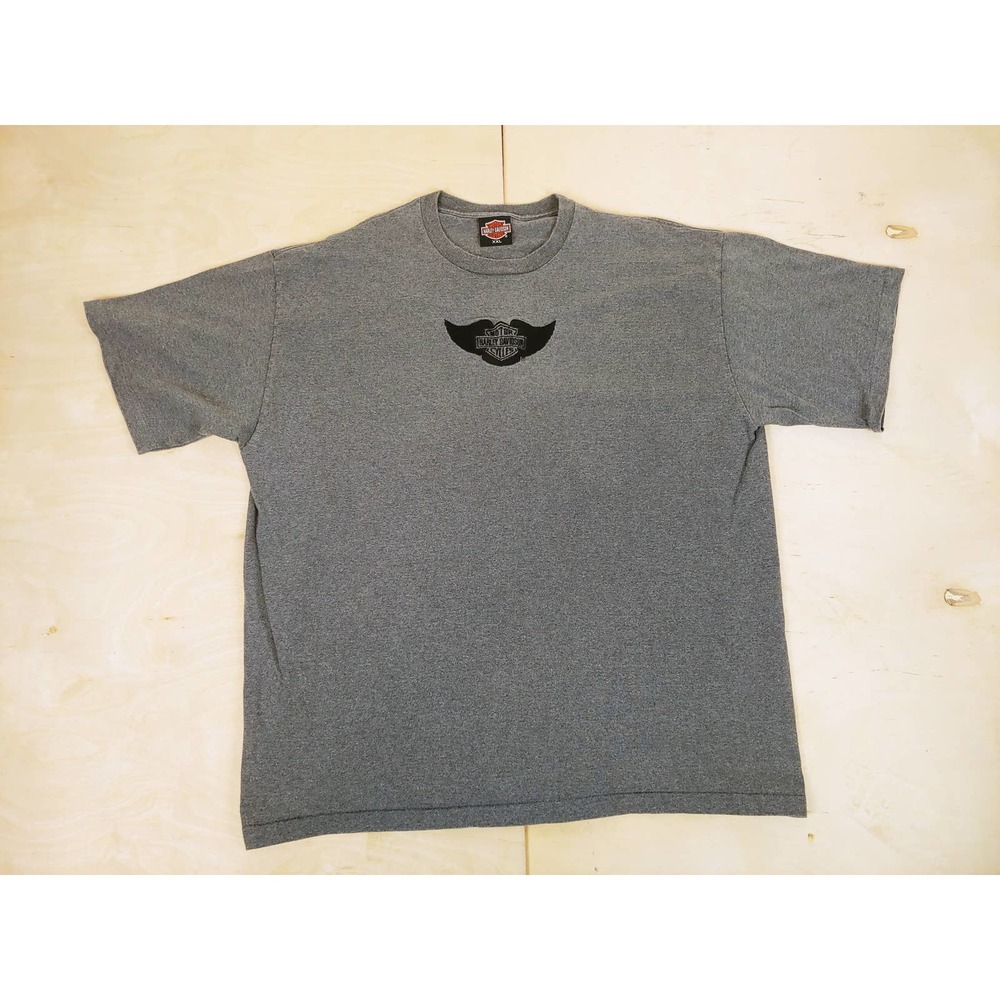 Vtg Harley Davidson Gray USA Logo shirt XXL